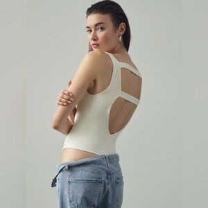 Anthropologie Seamless Deep V Bodysuit